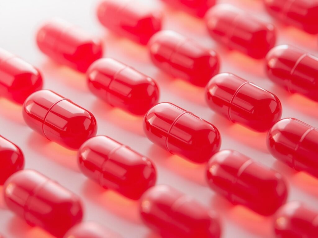 Vitamin B12 supplement capsule symbolizing energy support.