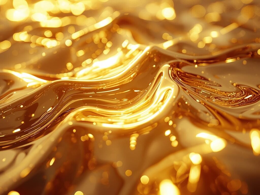 Molten gold mask texture.